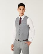 Light Grey 5 Buttoned Marle Tailored Vest 